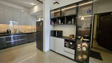 Kitchen in 3 BHK Apartment at Omaxe Waterscapes, Sarsawan – for Rent