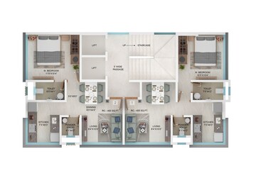 Floor Plan in 2 BHK Apartment at Chinchpada – for Sale