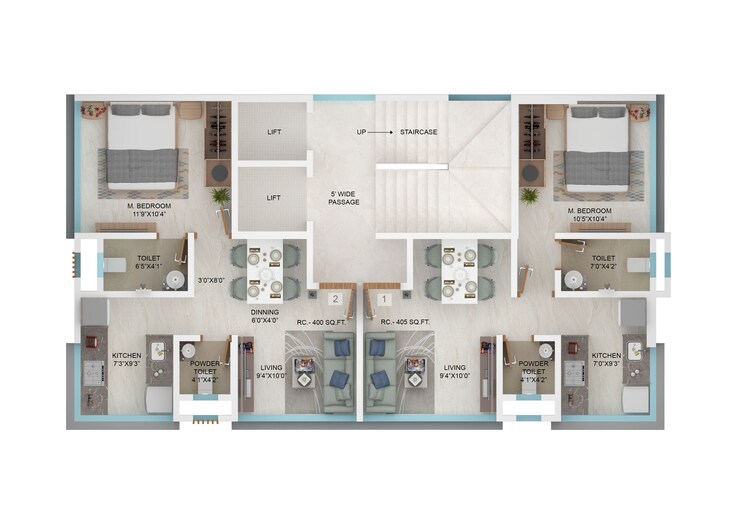 Floor Plan, chinchpada 2 Bedroom 618 Sq.Ft. Apartment In Chinchpada Mumbai 8063066