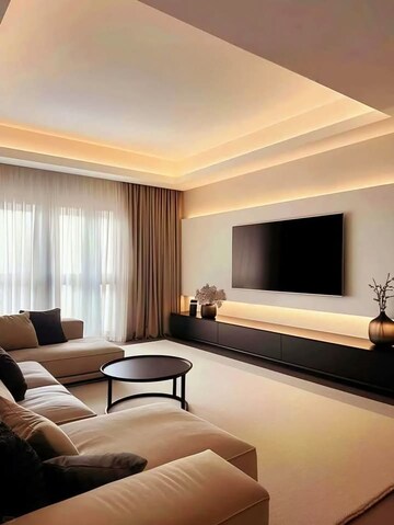 Living Room in 4 BHK Apartment at Mahavir Enclave 1 – for Sale