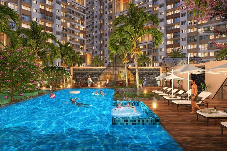 Swimming Pool, mohan-precious-greens 2 Bedroom 610 Sq.Ft. Apartment In Ambernath Thane 8392650