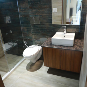Bathroom in 3 BHK Apartment at Motia Blue Ridge, Dhakoli – for Sale