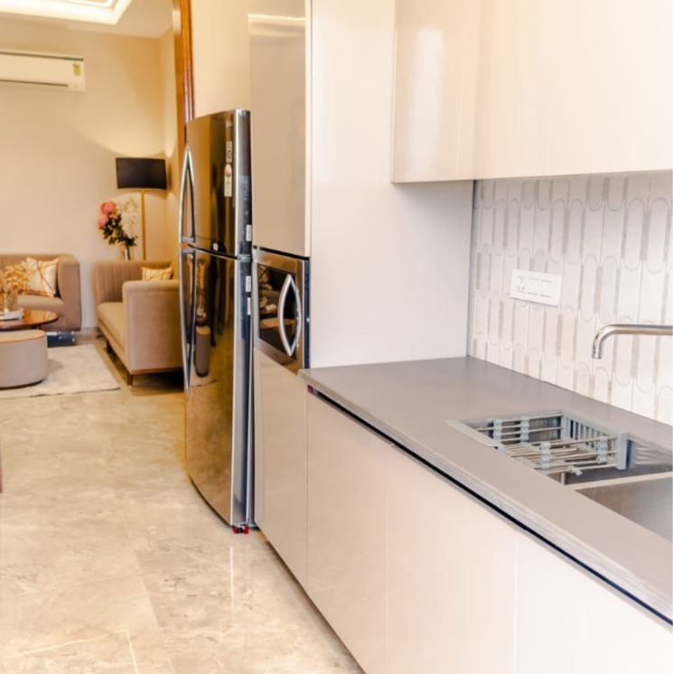 Kitchen, vip road 3 Bedroom 1640 Sq.Ft. Apartment In Vip Road Zirakpur 8393602