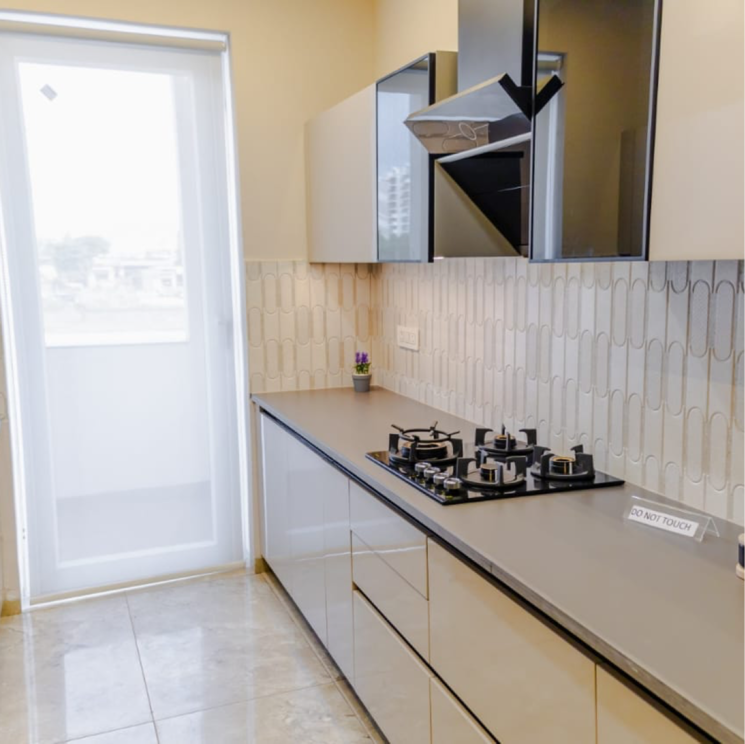 Kitchen, vip road 3 Bedroom 1640 Sq.Ft. Apartment In Vip Road Zirakpur 8393602