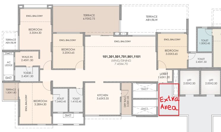 Floor Plan, kolte-patil-24k-stargaze 4 Bedroom 1749 Sq.Ft. Apartment In Bavdhan Pune 8393716