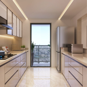 Kitchen in 2 BHK Apartment at DB Realty Parkwoods, Parkwoods – for Sale