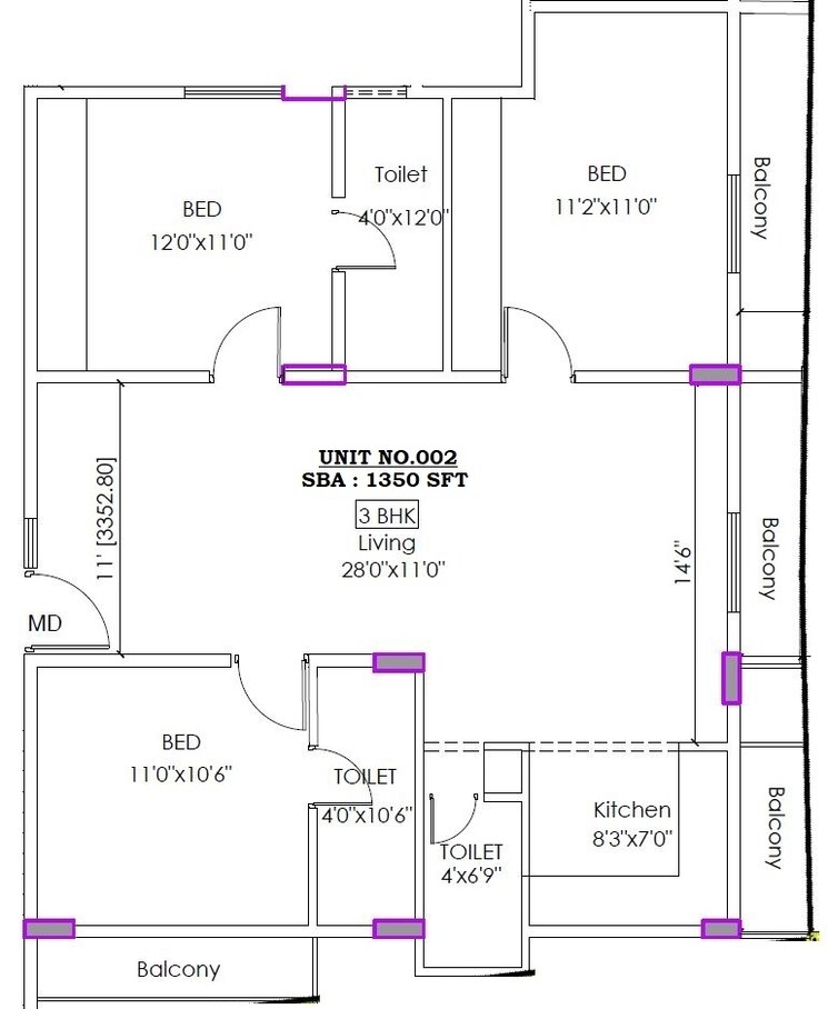 Map Location, sarjapur road 3 Bedroom 1350 Sq.Ft. Apartment In Sarjapur Road Bangalore 8394585
