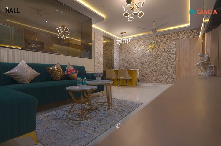 Living Room, mk-gracia 2 Bedroom 608 Sq.Ft. Apartment In Amboli Mumbai 8395707