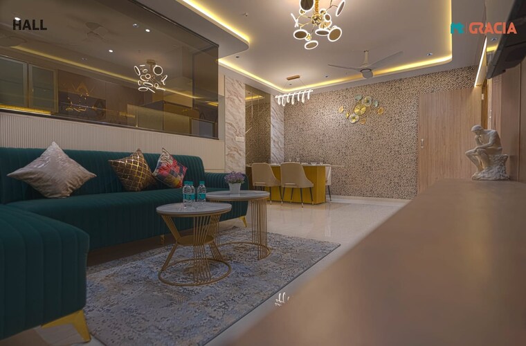 Living Room, mk-gracia 2 Bedroom 608 Sq.Ft. Apartment In Amboli Mumbai 8395707