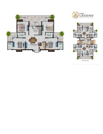 Floor Plan in 4 BHK Apartment at Adore Legend, Sector 84 – for Sale