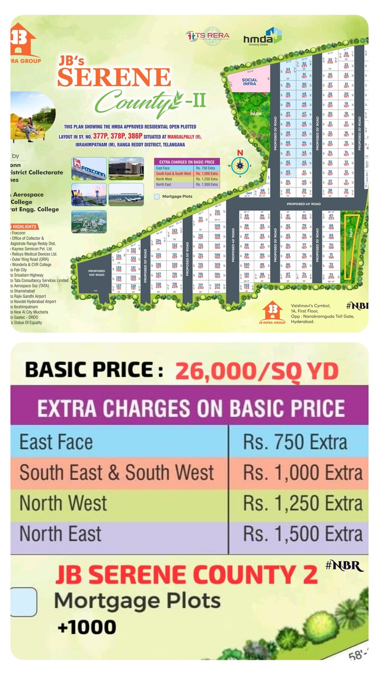 Exterior View, jb-serene-county  167 Sq.Yd. Plot In Kongara Kalan Hyderabad 8397536