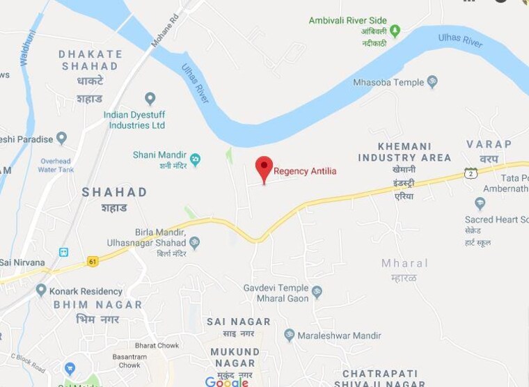 Map Location, regency-antilia-phase-v-avana 3 Bedroom 1050 Sq.Ft. Apartment In Ulhasnagar Thane 8397591