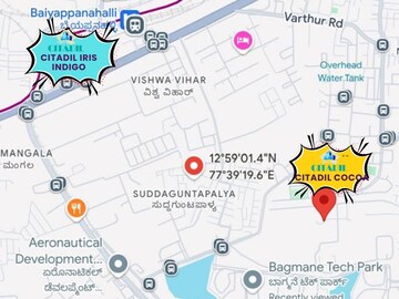 2 BHK Apartment – Map Location View at C V Raman Nagar - for Sale