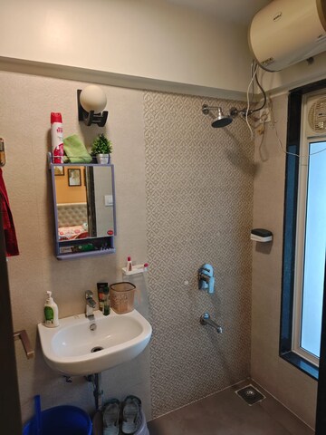 Bathroom in 1 BHK Apartment at Gurukrupa Marina Enclave, Malad West – for Sale