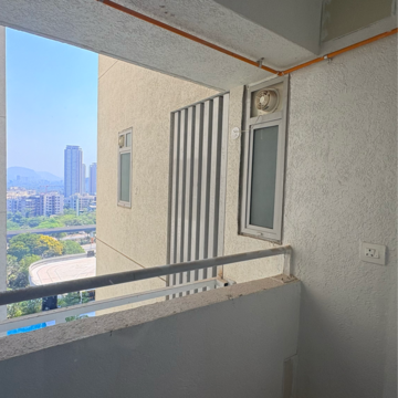 Balcony in 2 BHK Apartment at Piramal Vaikunth Cluster 2, Ashok Nagar – for Rent