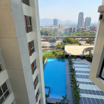 Balcony in 2 BHK Apartment at Piramal Vaikunth Cluster 2, Ashok Nagar – for Rent