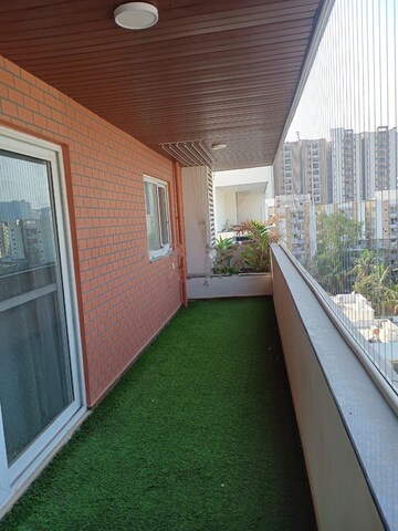Balcony in 3 BHK Apartment at Elemental Earthwoods, Kokapet – for Rent