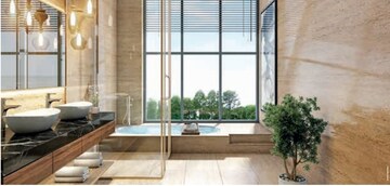 Attached Bathroom in 4 BHK Apartment at Adani Lushlands, Gwal Pahari – for Sale