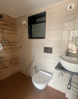 Bathroom in 1 BHK Apartment at Leena Bhairav Residency, Kanakia Road – for Sale