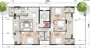 Floor Plan in 3 BHK Builder Floor at Sector 26 – for Sale