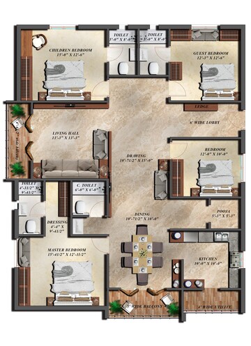 Floor Plan in 3 BHK Builder Floor at Sector 26 – for Sale
