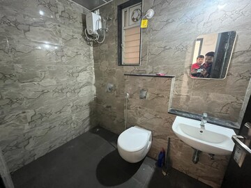 Bathroom in 2 BHK Apartment at Nyati Elysia, Kharadi – for Rent