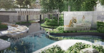 Swimming Pool in 4 BHK Apartment at Rustomjee Crown, Prabhadevi – for Rent