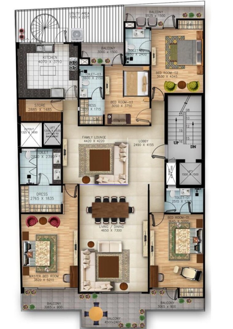 Floor Plan, greater kailash ii 4 Bedroom 400 Sq.Yd. Builder Floor In Greater Kailash ii Delhi 8401669