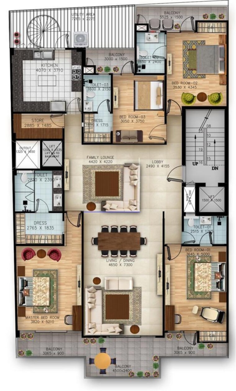 Floor Plan, greater kailash ii 4 Bedroom 400 Sq.Yd. Builder Floor In Greater Kailash ii Delhi 8401669