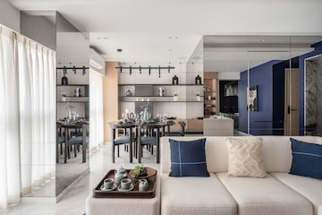 Living Room in 2 BHK Builder Floor at Prescon Midtown Bay, Mahim West – for Sale
