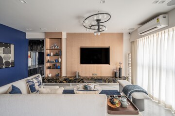 Living Room in 2 BHK Builder Floor at Prescon Midtown Bay, Mahim West – for Sale