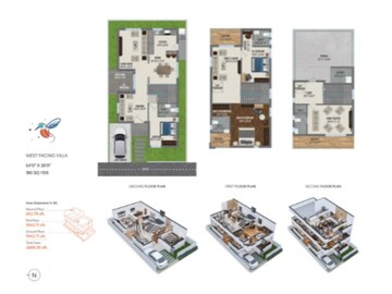 Floor Plan in 4 BHK Villa at Kollur – for Sale