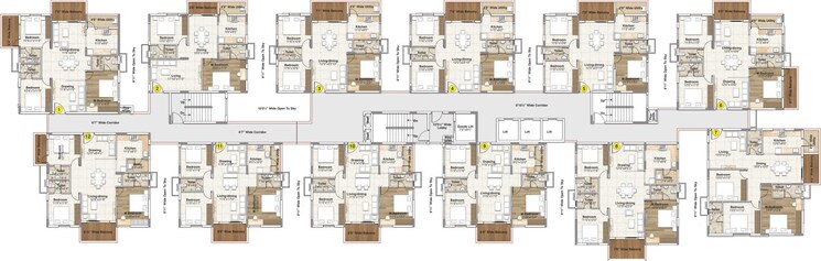 Floor Plan, oorjita-vedant 2.5 Bedroom 1452 Sq.Ft. Apartment In Narsingi Hyderabad 8403125