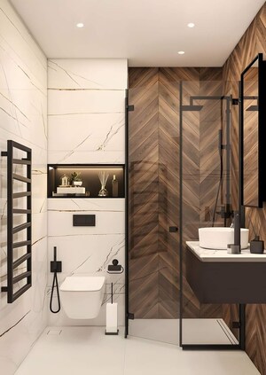 Bathroom in 2 BHK Apartment at Oorjita Vedant, Narsingi – for Sale