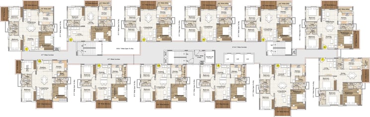 Floor Plan, oorjita-vedant 2 Bedroom 1251 Sq.Ft. Apartment In Narsingi Hyderabad 8403147