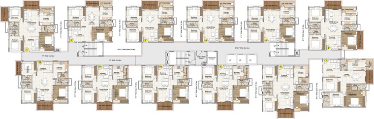 Floor Plan, oorjita-vedant 2 Bedroom 1251 Sq.Ft. Apartment In Narsingi Hyderabad 8403147