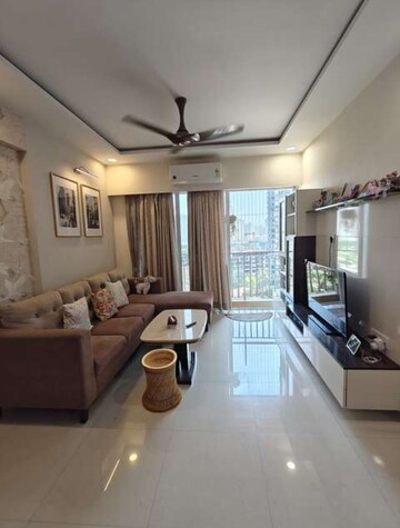 Living Room in 2.5 BHK Apartment at Wadhwa Elite Platina 19, Kolshet Road – for Rent