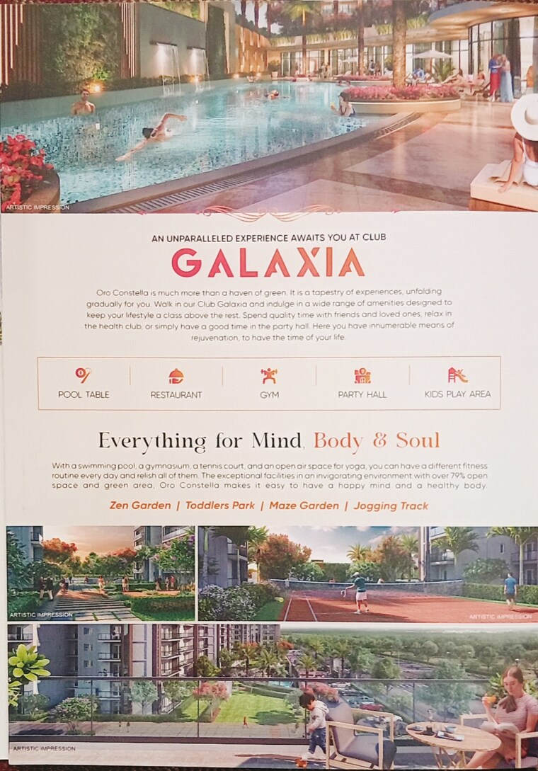 Master Bedroom, oro-constella 3.5 Bedroom 1493 Sq.Ft. Apartment In Sushant Golf City Lucknow 8403585