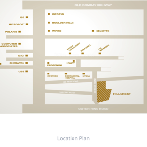 Plot Area in 3 BHK Apartment at Pacifica Hillcrest Phase 1, Financial District – for Sale