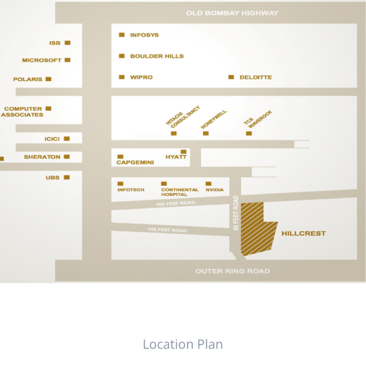 undefined, pacifica-hillcrest-phase-1 3 Bedroom 1215 Sq.Ft. Apartment In Financial District Hyderabad 8403590