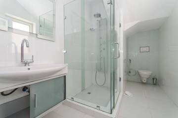 Bathroom in 2 BHK Apartment at Mota Mahal Apartment, Andheri West – for Rent