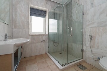 Bathroom in 2 BHK Apartment at Mota Mahal Apartment, Andheri West – for Rent