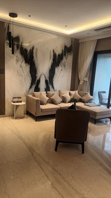Living Room in 3 BHK Apartment at Adani Ten BKC, Bandra East – for Sale