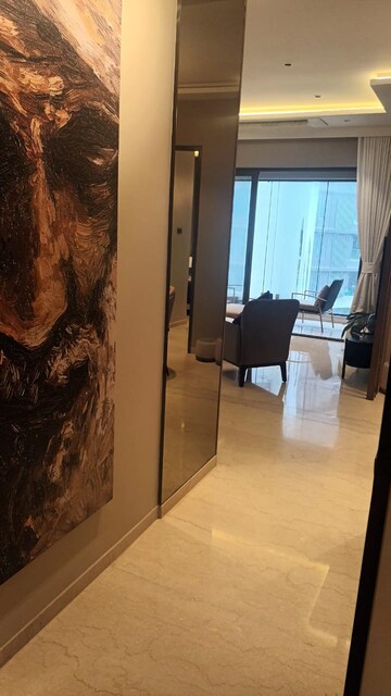 Living Room in 3 BHK Apartment at Adani Ten BKC, Bandra East – for Sale