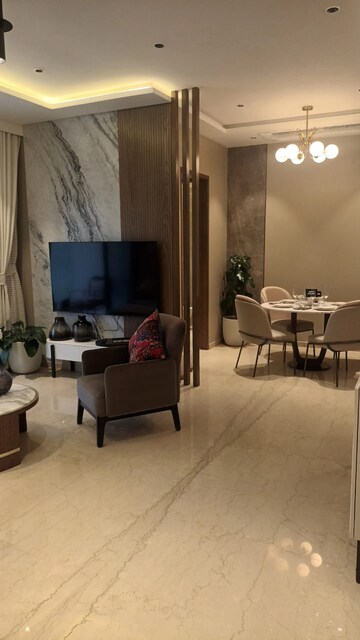 Living Room in 3 BHK Apartment at Adani Ten BKC, Bandra East – for Sale