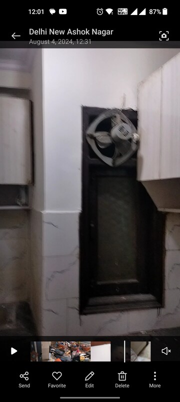 Kitchen in 1.5 BHK Builder Floor at New Ashok Nagar – for Rent