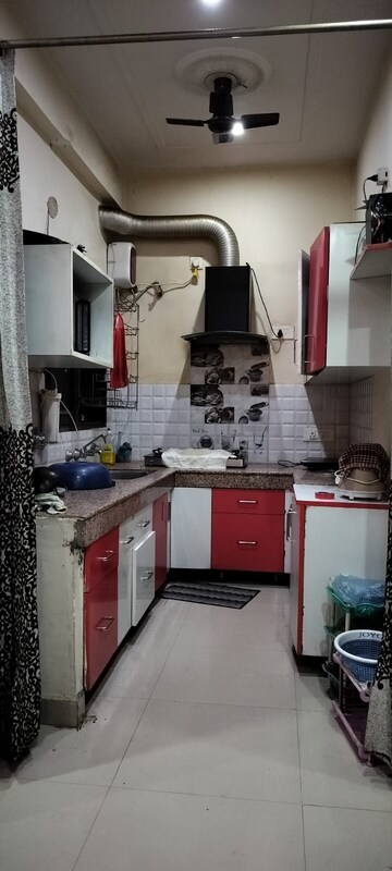 Kitchen in 2 BHK Builder Floor at Shri Devaji Residency, Dhakoli Village – for Rent