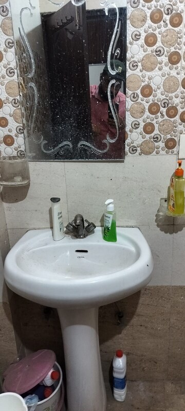Bathroom in 2 BHK Builder Floor at Shri Devaji Residency, Dhakoli Village – for Rent