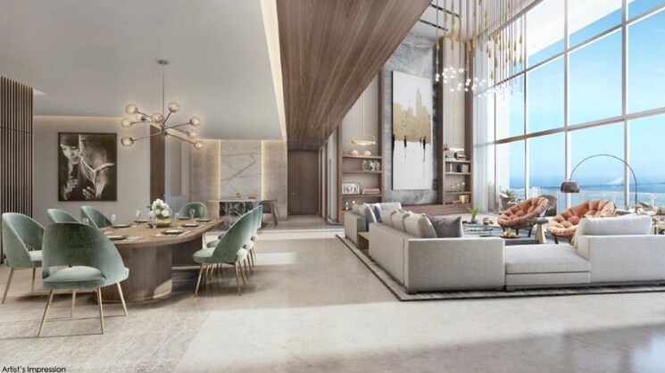 Living Room, sugee-marina-bay 3 Bedroom 1817 Sq.Ft. Apartment In Worli Mumbai 8405155