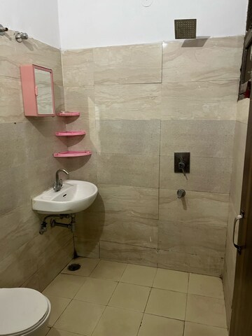 Bathroom in 3 BHK Builder Floor at Shri Devaji Residency, Dhakoli Village – for Rent